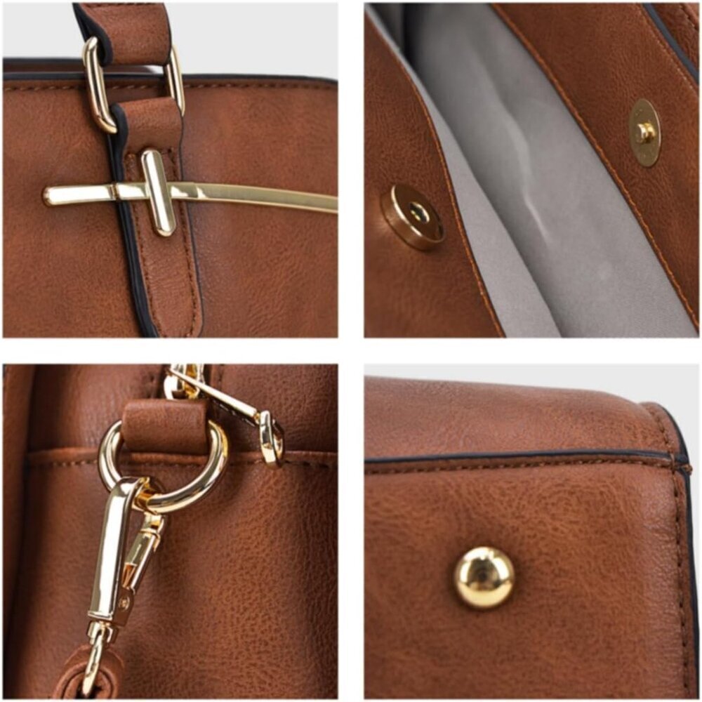 Women Handbag Wallet Tote Shoulder Hobo Bag Top Handle Satchel Purse Set 2pcs wi - Picture 5 of 5